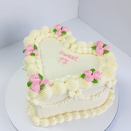 Сердце с цветами 450